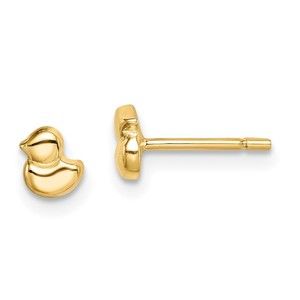 14k Yellow Gold Madi K Children's Kids Girls Jewelry Duck Post Earrings